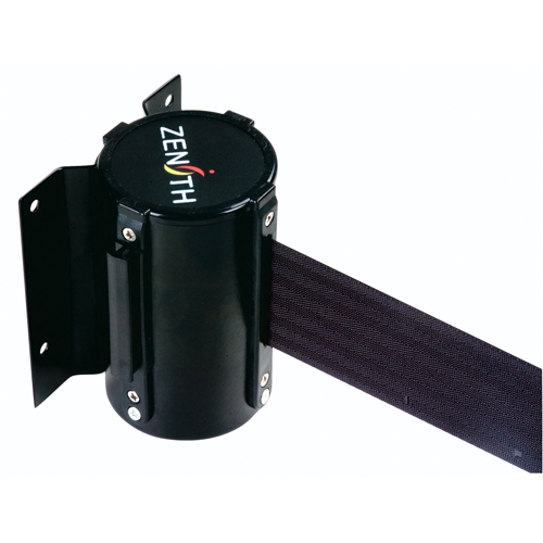 Barri&egrave;re &agrave; fixation murale, Acier, Fixation par vis, 7', Ruban Noir Superchem Industries
