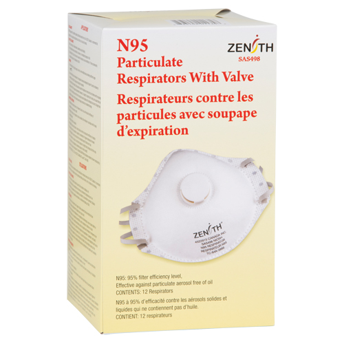 Respirateur contre les particules, N95, Certifi&eacute; NIOSH, Moyen/grand Superchem Industries