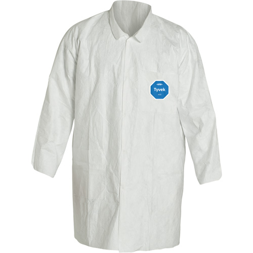 Lab Coat, Tyvek&reg; 400, White, 2X-Large Superchem Industries
