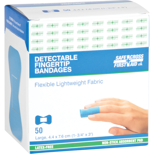 Bandages, Bout de doigt, 3", Tissu d&eacute;tectable, St&eacute;rile Superchem Industries