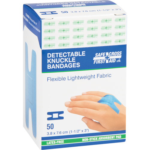 Bandages, Jointures, 3", Tissu d&eacute;tectable, St&eacute;rile Superchem Industries