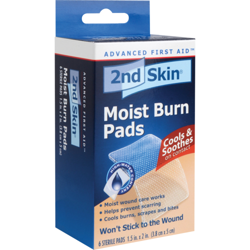 Compresses humides pour brûlures 2nd Skin, 1-1/2" x 2", Classe 2 Superchem Industries