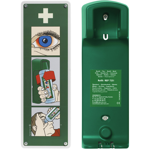 Support mural pour solution ophtalmique Cederroth Superchem Industries