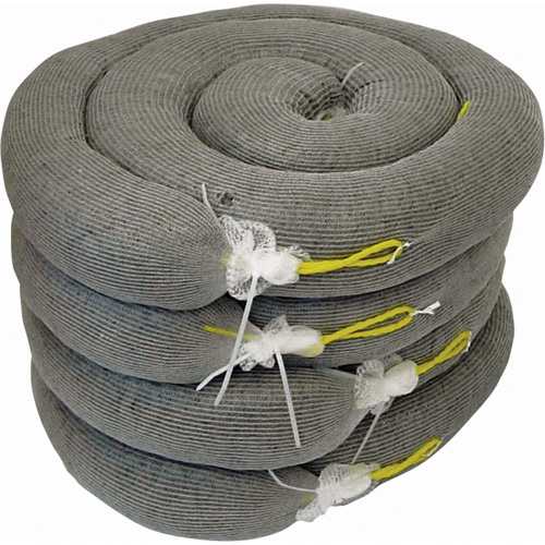 Premium Sorbent Boom, Universal, 10' L x 5" W, 35 Gal. Absorbancy, 4 /Pack Superchem Industries