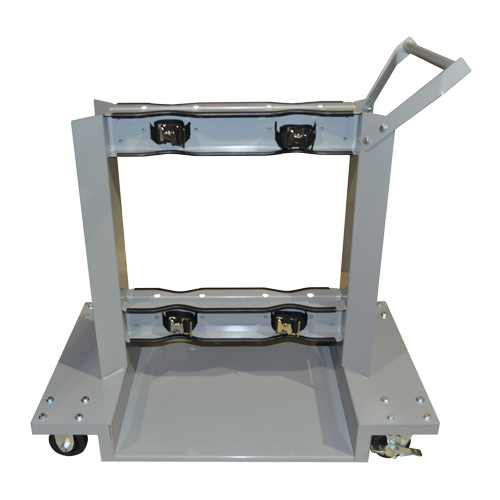 Mobile Cylinder Supports, Polyolefin Wheels, 24" W x 40" L Base, 1600 lbs. Superchem Industries