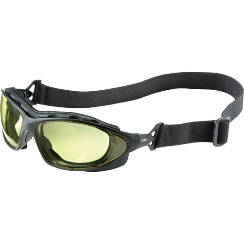 Uvex HydroShield&reg; Seismic&reg; Safety Goggles, Amber Lens, Anti-Fog/Anti-Scratch, Closed Vent Superchem Industries