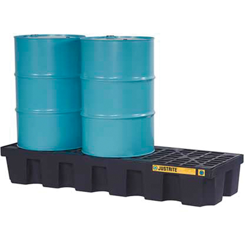 Palettes pour contr&ocirc;le des d&eacute;versements EcoPolyBlend sans drain, Capacit&eacute; de d&eacute;versement 75 gal. US, 73" x 25" x 11,6" Superchem Industries