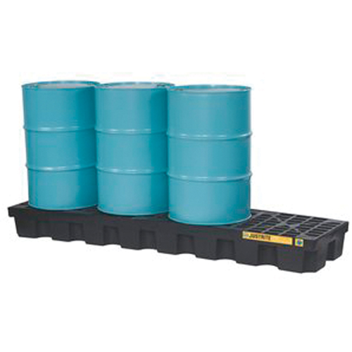 Palettes pour contr&ocirc;le des d&eacute;versements EcoPolyBlend sans drain, Capacit&eacute; de d&eacute;versement 75 gal. US, 97" x 25" x 9" Superchem Industries