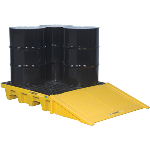 Palettes pour contr&ocirc;le des d&eacute;versements EcoPolyBlend sans drain, Capacit&eacute; de d&eacute;versement 73 gal. US, 49" x 49" x 10,2" Superchem Industries