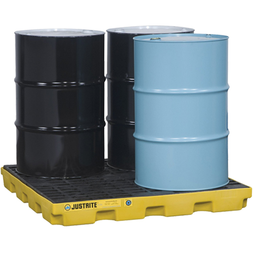 Centres d'accumulation EcoPolyBlend, Capacit&eacute; de d&eacute;versement 49 gal. US, 49" x 49" x 5,5" Superchem Industries