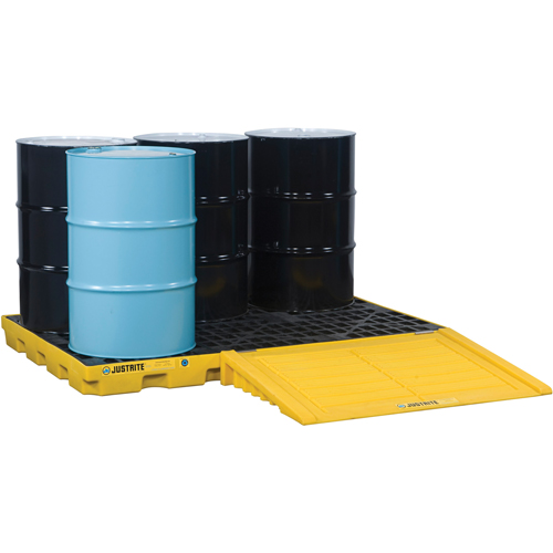 Centres d'accumulation EcoPolyBlend, Capacit&eacute; de d&eacute;versement 73 gal. US, 73" x 49" x 5,5" Superchem Industries