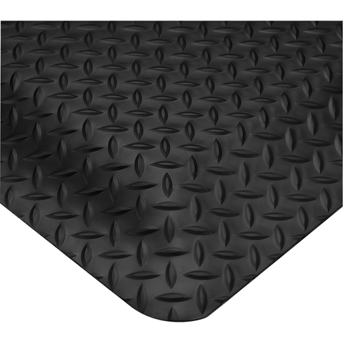 Smart No. 497 Mats, Diamond, 2' x 3' x 5/8", Black, PVC Superchem Industries
