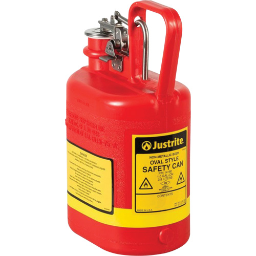 Safety Cans, Type I, Polyethylene, 1 US gal., Red, FM Approved Superchem Industries