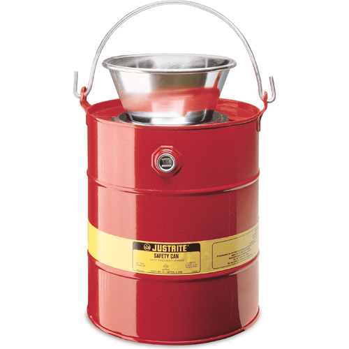 Drain Can, Steel, 5 US gal., Red, FM Approved Superchem Industries