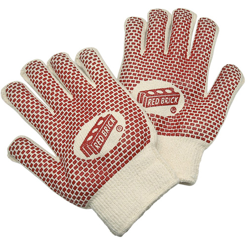 Gants r&eacute;versibles en tissu &eacute;ponge Red Brick, Coton, Deux c&ocirc;t&eacute;s, Calibre 10, Grand Superchem Industries