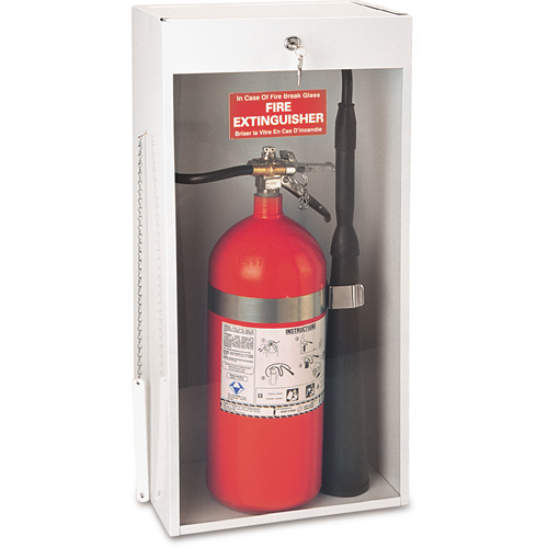 Surface-Mounted Fire Extinguisher Cabinets, 10.5625" W x 24.3125" H x 6.5625" D Superchem Industries