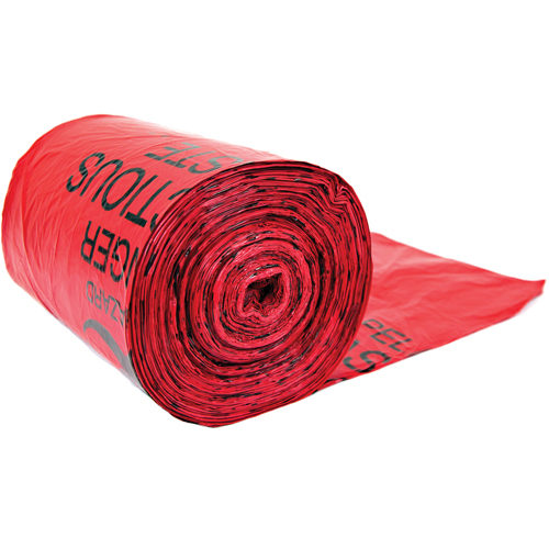 Hazardous Waste Bags, Bio-Hazard, 24" L x 33" W, 56.8 L (15 Gal.) Capacity Superchem Industries