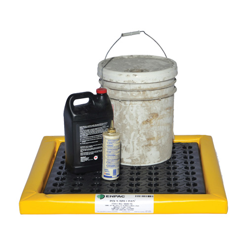 Poly-Spillpad Pads, 55-1/2" L x 55" W x 2-1/2" H, 12 US gal. Spill Capacity Superchem Industries