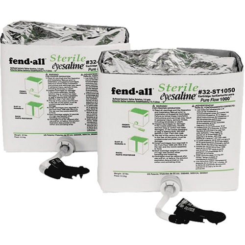 Cartouches de liquide pour poste de douche oculaire Fendall Pure Flow 1000, 1120 oz Superchem Industries