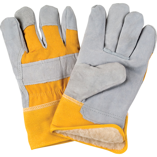 Gants d'ajusteur doubl&eacute;s pour l'hiver de premi&egrave;re qualit&eacute;, T-Grand, Paume en Cuir de vache refendu, Doublure en Boa Superchem Industries