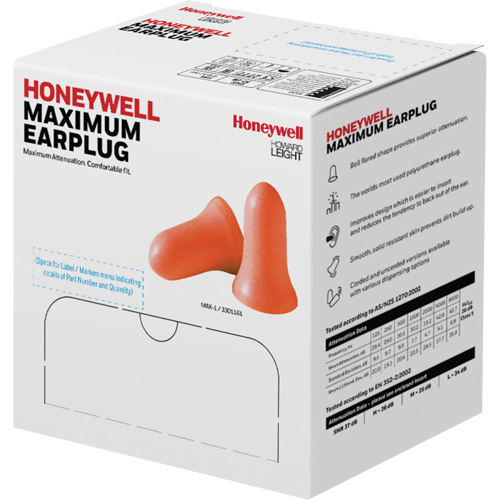 Howard Leight Maximum Foam Earplugs, Bulk - Polybag Superchem Industries