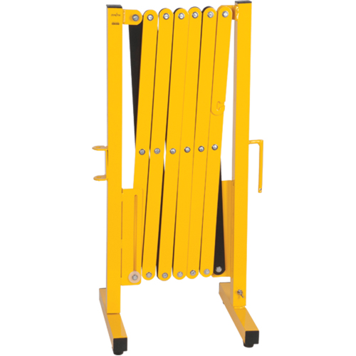 Barri&egrave;re extensible, 37" h x 11' lo, Noir/Jaune Superchem Industries