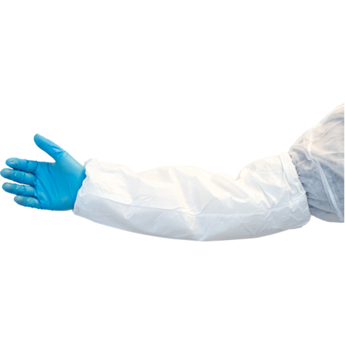 Lightweight Sleeves, 18" long, Vinyl, White Superchem Industries