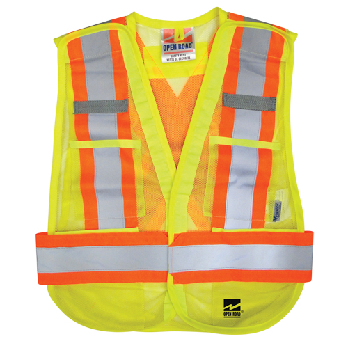 Veste d&eacute;tachable Open Road, Jaune lime haute visibilit&eacute;, Polyester Superchem Industries