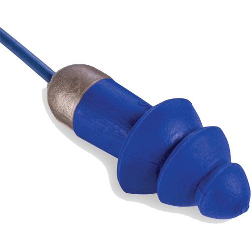 Rockets&reg; Metal Detectable Reusable Earplugs, Corded, One-Size, Bulk - Plastic Case, 27 NRR dB Superchem Industries