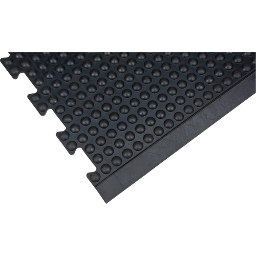 Tapis antifatigue en d&ocirc;me, &agrave; bulles, 3' x 4' x 1/2", Noir, Caoutchouc Superchem Industries