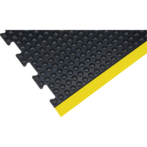 Tapis antifatigue en d&ocirc;me, &agrave; bulles, 3' x 4' x 1/2", Noir, Caoutchouc Superchem Industries