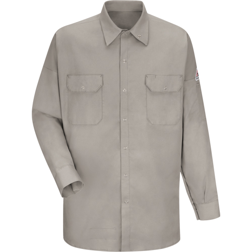 Flame Resistant Welding Shirt, Medium, Grey Superchem Industries