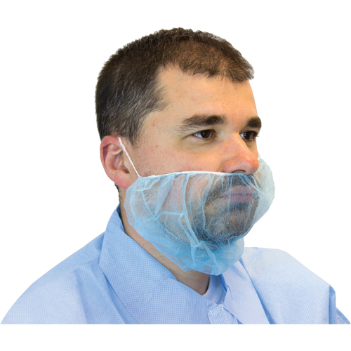 Disposable Beard Covers, Polypropylene, Blue Superchem Industries
