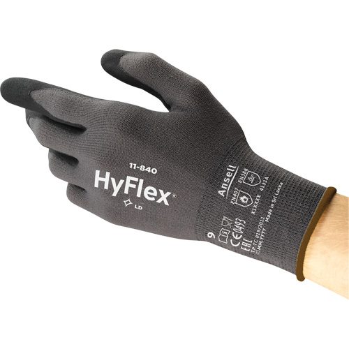Hyflex&reg; 11-840 Gloves, 10/X-Large, Foam Nitrile Coating, 15 Gauge, Nylon Shell Superchem Industries