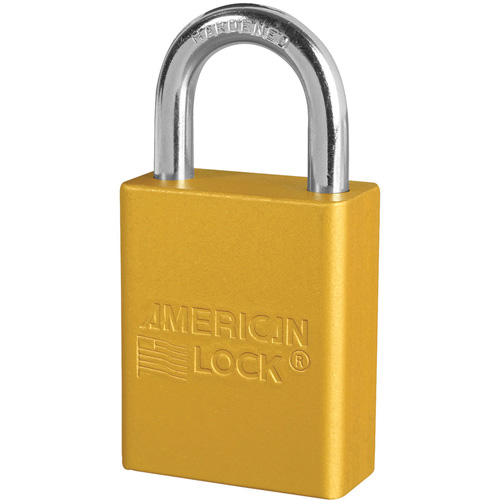 American Lock&reg; Safety Padlocks, Yellow, Keyed Alike, Aluminum, 1-1/2" Width Superchem Industries