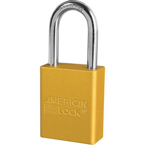 American Lock&reg; Safety Padlocks, Yellow, Keyed Alike, Aluminum, 1-1/2" Width Superchem Industries