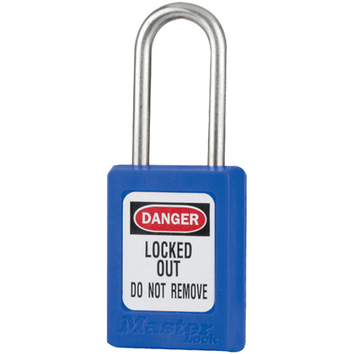 S31 Zenex Safety Padlocks, Blue, Keyed Alike, Thermoplastic, 1-3/8" Width Superchem Industries
