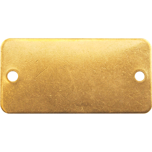 Blank Tags, Brass, 2" W x 1" H Superchem Industries