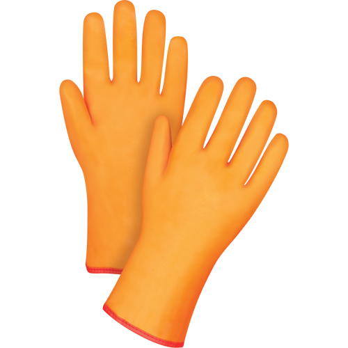 Gants doubl&eacute;s pour l'hiver r&eacute;sistants aux produits chimiques, Taille Grand/9, 12" lo, PVC, Doublure en Molleton de mousse, Gant de calibre hiver Superchem Industries