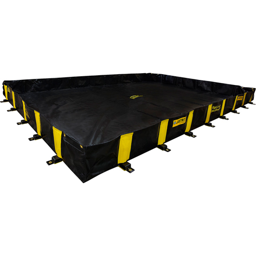 Rigid-Lock QuickBerm&reg;, 2390 US gal. Capacity, 16' W x 20' L x 12" H, Stake Wall Superchem Industries