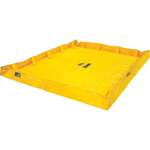 QuickBerm&reg; Lite Containment Berm, 318 US gal. Capacity, 8' W x 8' L x 8" H, Snap-Up Bracket Superchem Industries