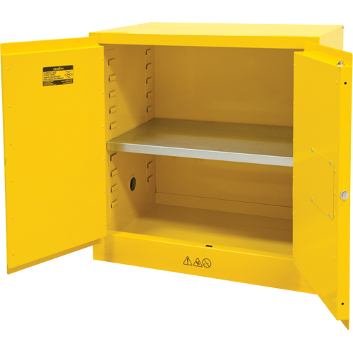 Armoire pour produits inflammables, 22 gal., 2 Porte(s), 35" La x 35" h x 22" p Superchem Industries