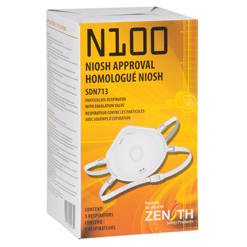 Respirateur contre les particules, N100, Certifi&eacute; NIOSH, Moyen/grand Superchem Industries