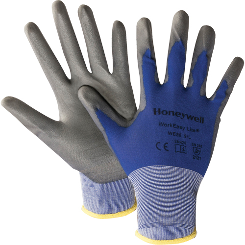 Gants mod&egrave;le WE50 Lite North Workeasy, 9/Grand, R&ecirc;vetement Polyur&eacute;thane, Calibre 18, Enveloppe en Nylon Superchem Industries
