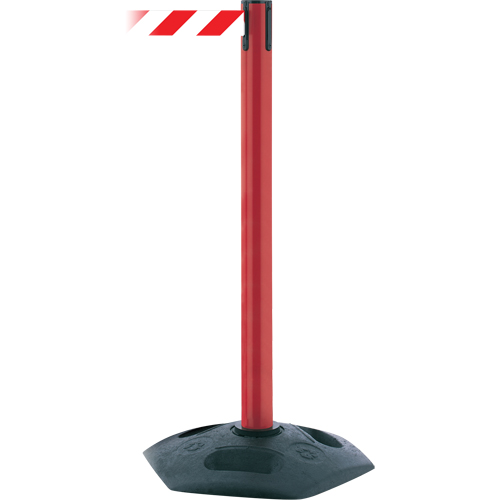 Poteau receveur robuste &agrave; ligne simple, Hauteur de 38", Noir Superchem Industries