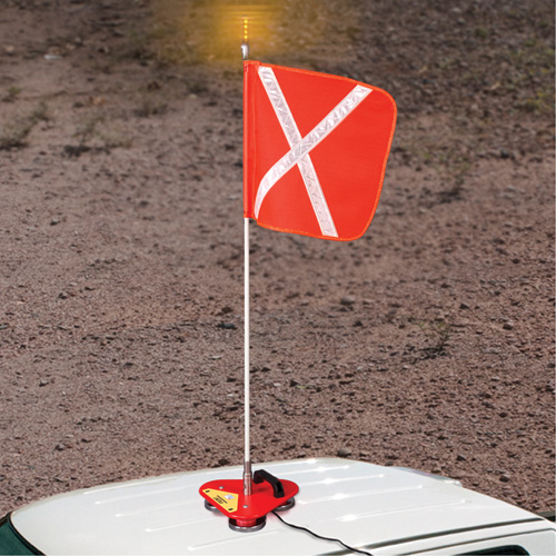 Safety Whip&reg; Flagstaff Mounting Base, Magnet Mount Superchem Industries
