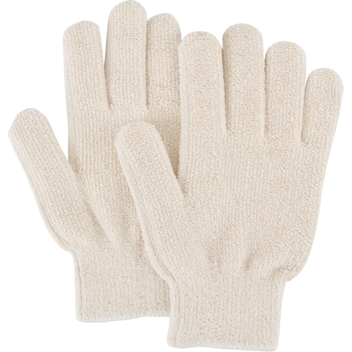 Heat-Resistant Gloves, Terry Cloth, Large, Protects Up To 212° F (100° C) Superchem Industries
