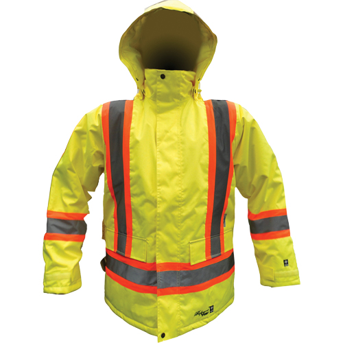 Parka de s&eacute;curit&eacute;, Jaune lime haute visibilit&eacute;, Petit Superchem Industries