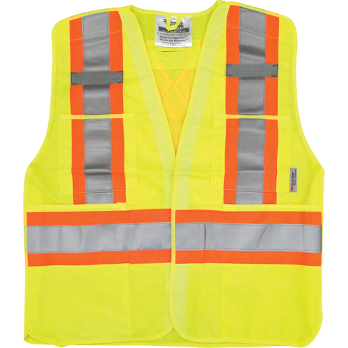Veste de s&eacute;curit&eacute; pour la circulation, Jaune lime haute visibilit&eacute;, Moyen/Petit, Polyester Superchem Industries