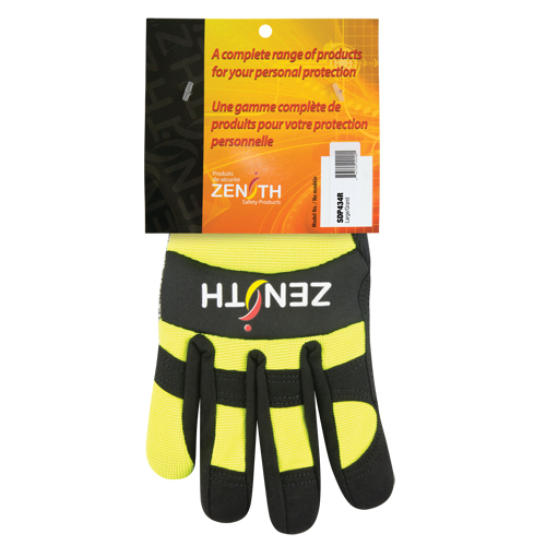 Gants de m&eacute;canicien ZM500 haute visibilit&eacute; r&eacute;sistants aux coupures, Paume PEHP, Taille Moyen Superchem Industries